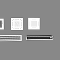 Various Air Conditioner Air Outlets With Different Grille Designs And Styles