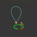 Elegant Silver Necklace With Delicate Pendant And Shiny Crystal Beads Design