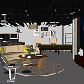 Entertainment Room Design With Large TV Showing Avatar The Game Sofa Pool Table And Rug
