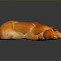Freshly Baked Braided Bread With Shiny Golden Brown Crust And Soft Texture