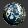 3D Rendered Earth Globe With Detailed Continents Oceans And Clouds