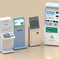 Smart Machines Self Service Terminals With Multifunctional Interactive Screens And Service System 3d model