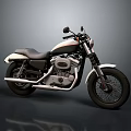 Retro White and Black Motorcycle With Black Seat Chrome Trim and Sleek Design