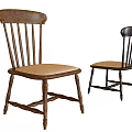 Classic Leisure Chair With Wooden Frame Brown Black Fabric Seat Design
