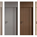 Modern Hinged Swing Doors with Various Wood and Metal Finishes for Home Use