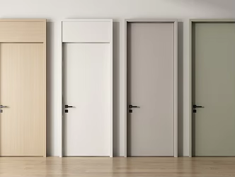 Top door single door swing door extremely narrow door bedroom door solid wood door room door 3d model