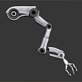 Industrial Robotic Arm With Articulated Joints And Mechanical Components Design 3d model