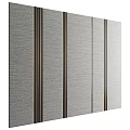 Textured Vertical Striped Wall Panel With Metallic Finish For Interior Design 3d model