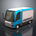 Modern bus minibus minivan driverless bus 3d model