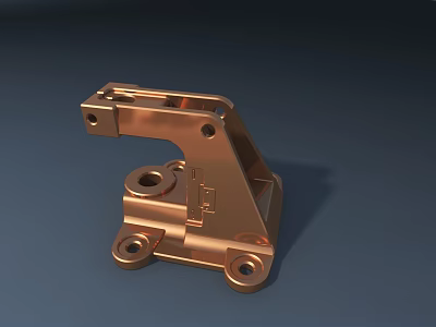 Durable Copper Metal Faucet With Precision Holes And Solid Structure Design 3d model