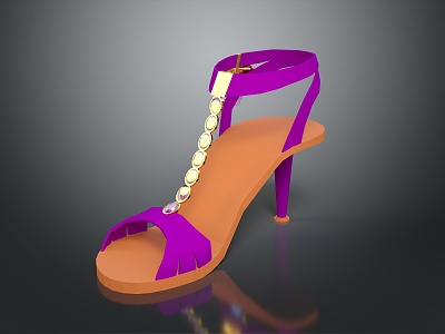 High Heels Stiletto Shoes Stiletto Heels Thick Heel Shoes 3d model