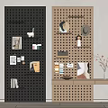 Modern Cave Board Wall Decorative Panel Hanger Storage Rack Ornaments Photo Wall Display Board Display Rack 3d model