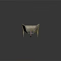 Vintage Wooden Wheelbarrow Featuring Rustic Structure And Single Spoked Wheel Design