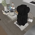 Modern Table Ornaments Combination Book Table Lamp Candle Potted Plant 3d model