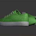Green Casual Canvas Shoes With White Laces Soles And Stylish Design