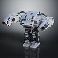 Mechanical Robot Design With Dual Arm Cannons And Heavy Armor Structure 3d model