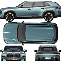 BMW SUV Car Front And Rear Views With Stylish Design