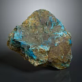 Wood Stone Material Natural Raw Block With Blue Green Brown Unique Surface Texture