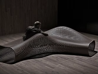 Modern shaped sofa 3d model