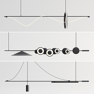 Modern chandelier combination 3d model