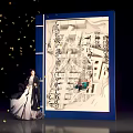 Ancient Style Photo Check in Spot With 3D Book Design And Chinese Characters