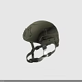 Tactical Protective Helmet With Metallic Face Shield And Adjustable Straps