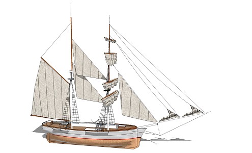 Modern Sailing 3d model