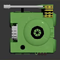 Green Tank Inspired Furniture Design With Track Details And Decorative Elements
