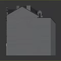 Three Story Traditional Residential Building With Gray Roof Beige Exterior And Ground Floor Delicatessen