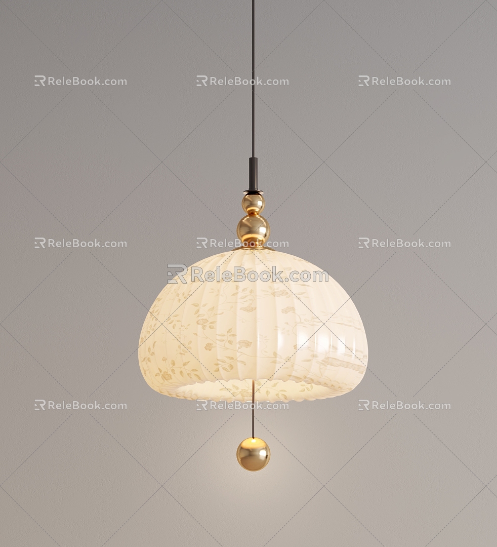 French bedside chandelier restaurant chandelier light yarn chandelier lantern art chandelier bedside chandelier 3d model