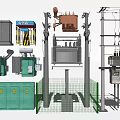Innovative Industrial Equipment Featuring Switchgear Transformers Control Cabinets and Metal Frames