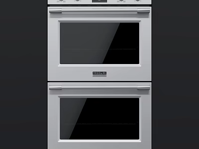 White Double Oven Kitchen Appliance With Glass Door For Modern Home Kitchen 3d model