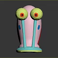 Colorful Pink Snail Shaped Commercial Equipment With Blue Spots Green Eyes And Red Spiral Pattern