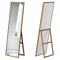 Full Length Floor Mirror With Wooden Stand For Modern Home Interior