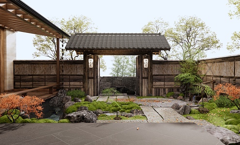 Japanese Courtyard Garden 3d model