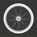 Bicycle Wheels White Tires And Silver Spoked Rims With Reflection On Dark Background