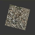 Natural Stone and Wood Chips Mixed Material for Decorative Surface Applications 3d model