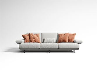 Modern three-seat sofa 3d model