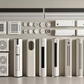 Assorted Types of Air Conditioners and Fans Featuring Wall Mounted Floor Standing Designs