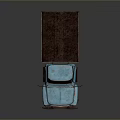 Vintage Blue Truck With Open Cargo Bed And Retro Design Features