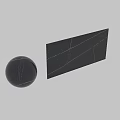 Black Sphere Component Featuring Golden Lines On Dark Backdrop With Lighting