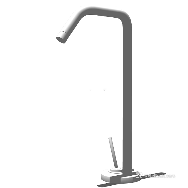 Modern Kitchen Faucet With Stainless Steel Single Handle Design 3d model 