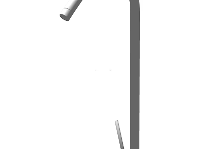Modern Kitchen Faucet With Stainless Steel Single Handle Design 3d model