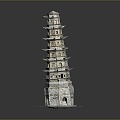 Temple Tower Stone Takatong Tower Pyramid Mayan Pyramid Mayan Stone Tower Totem Tribal Totem 3d model