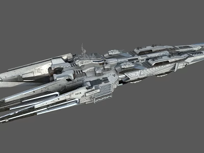 Futuristic Sci Fi Starship With Intricate Metallic Surface And Detailed Structure 3d model