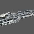 Futuristic Sci Fi Starship With Intricate Metallic Surface And Detailed Structure