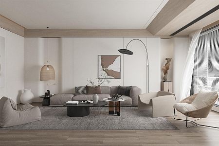 modern living room 3d model