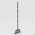 Durable Metal Garden Rake with Black Handle and Yellow Accents as Essential Hardware Tool for Outdoor Tasks