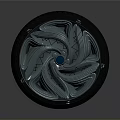 Modern Car Wheel Rim With Metallic Spokes Black Tire And Blue Center Cap