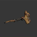 Old Rusty Metal Tool With Irregular Shape As Household Item 3d model
